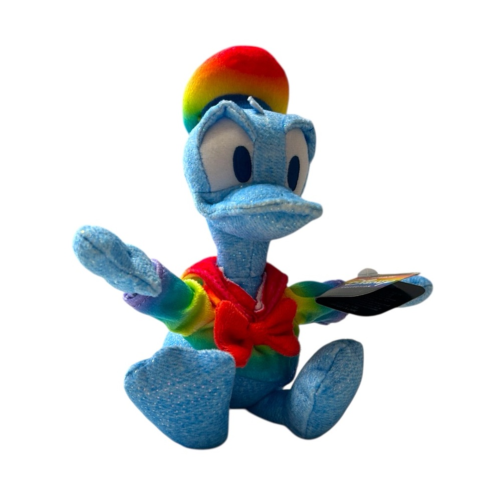 Disney Rainbow Collection Donald Duck Plush 9” Limited Edition Gay LGTBQ Pride